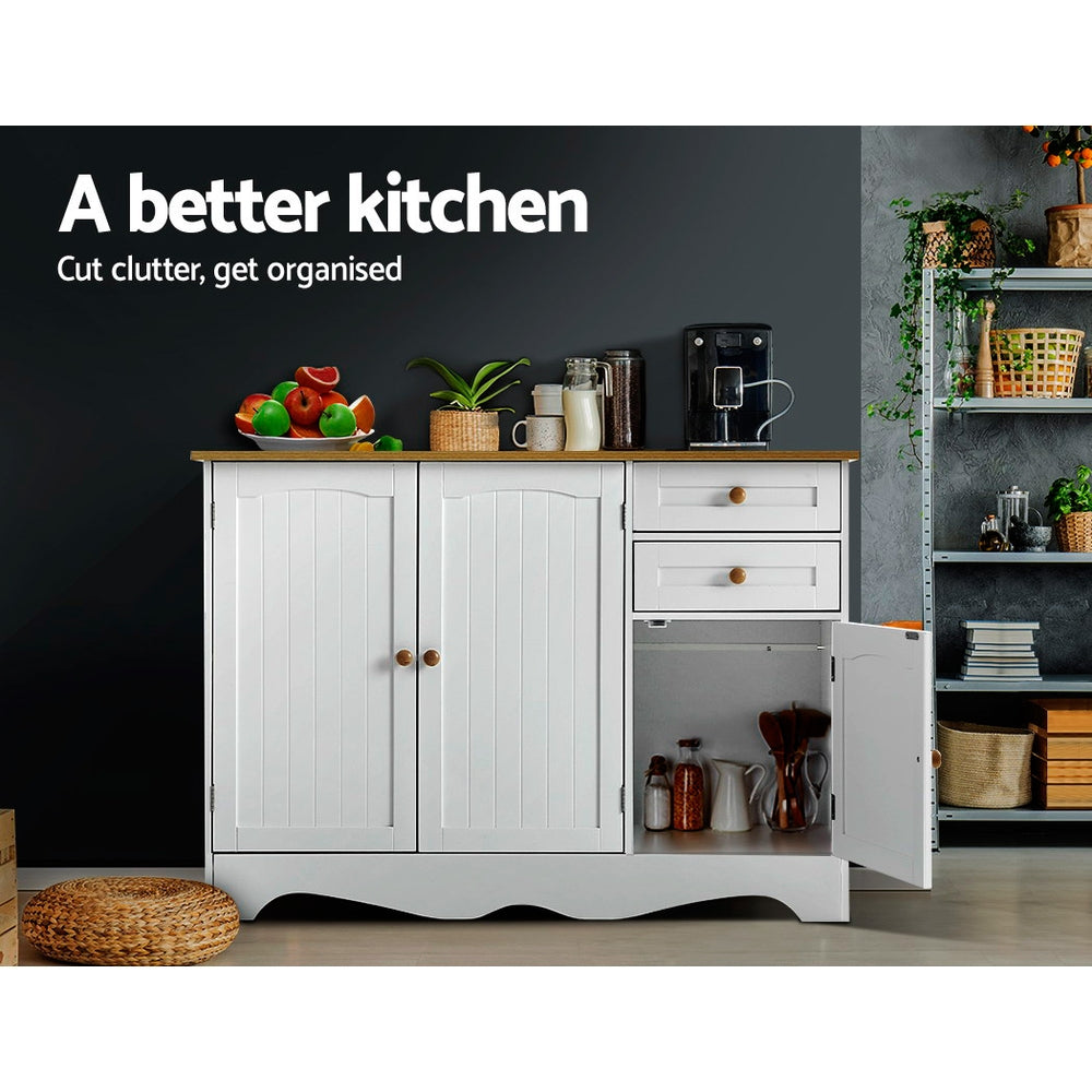 Gerard 3 Door 2 Drawer Buffet Sideboard, White