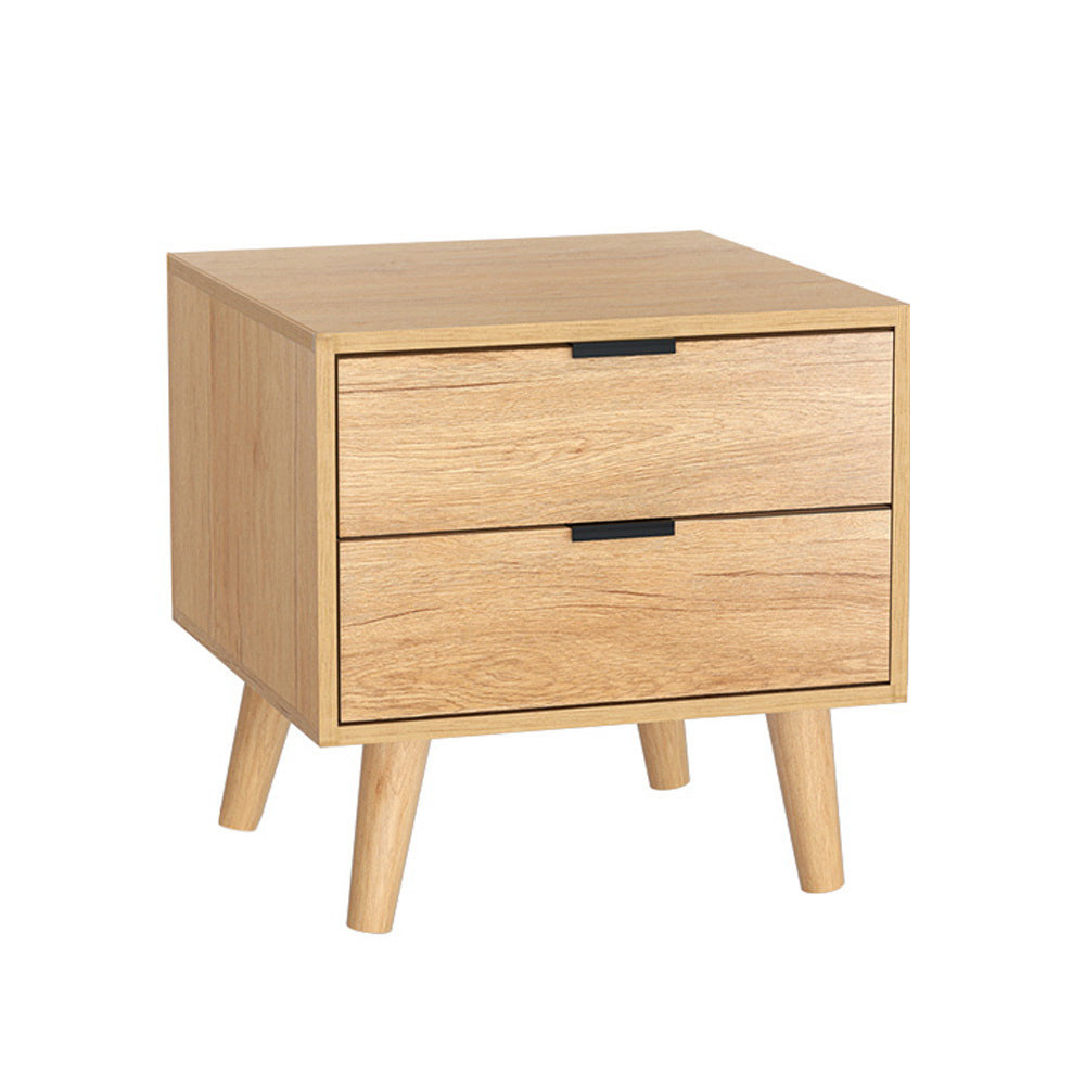 Bonalbo 2 Drawer Bedside Table, Pine