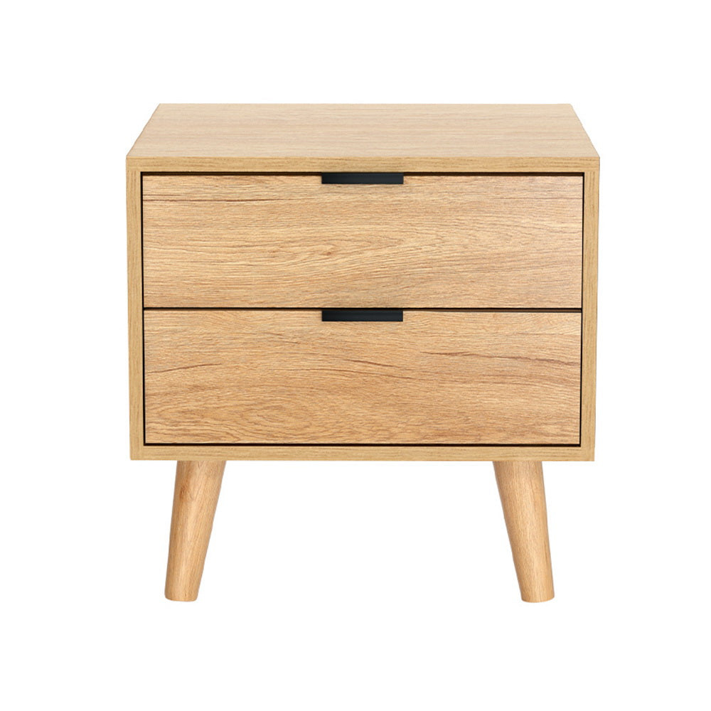 Bonalbo 2 Drawer Bedside Table, Pine