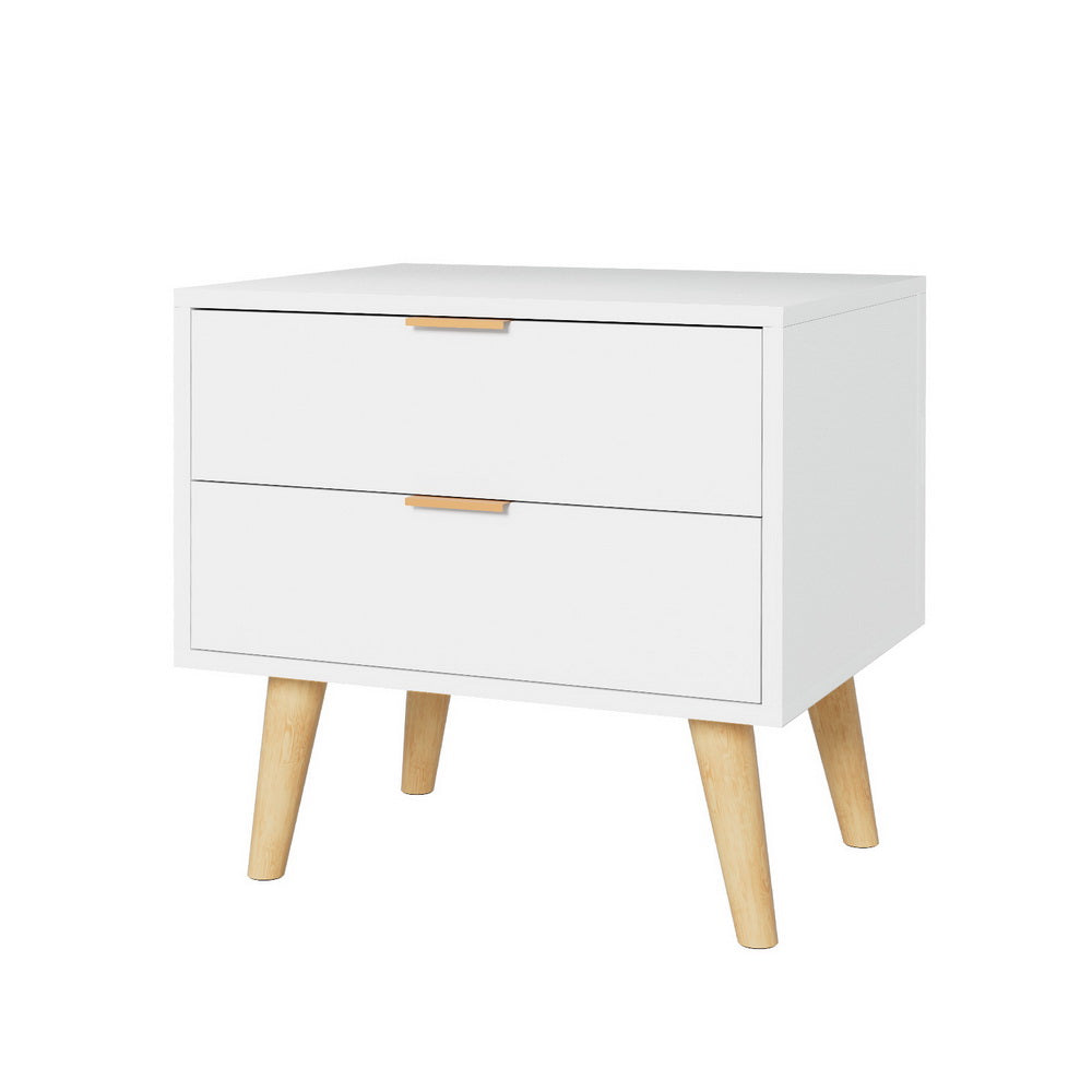 Bonalbo 2 Drawer Bedside Table, White
