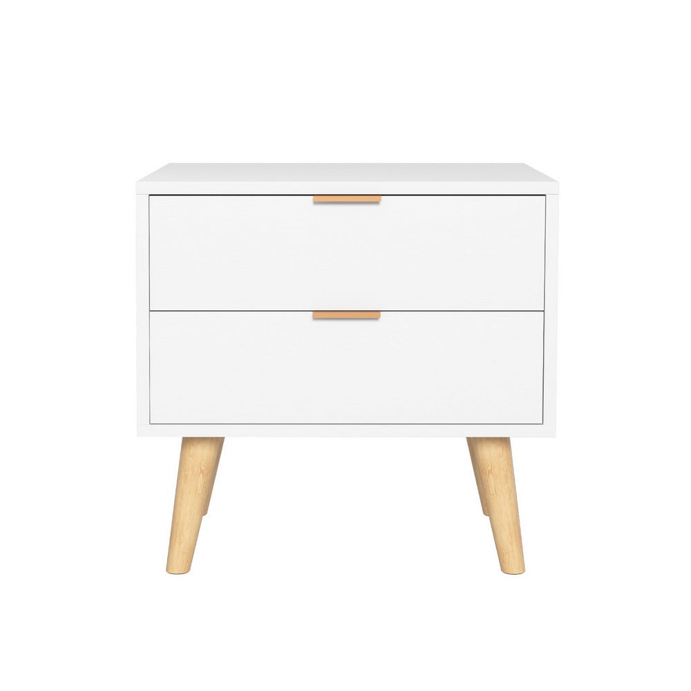 Bonalbo 2 Drawer Bedside Table, White