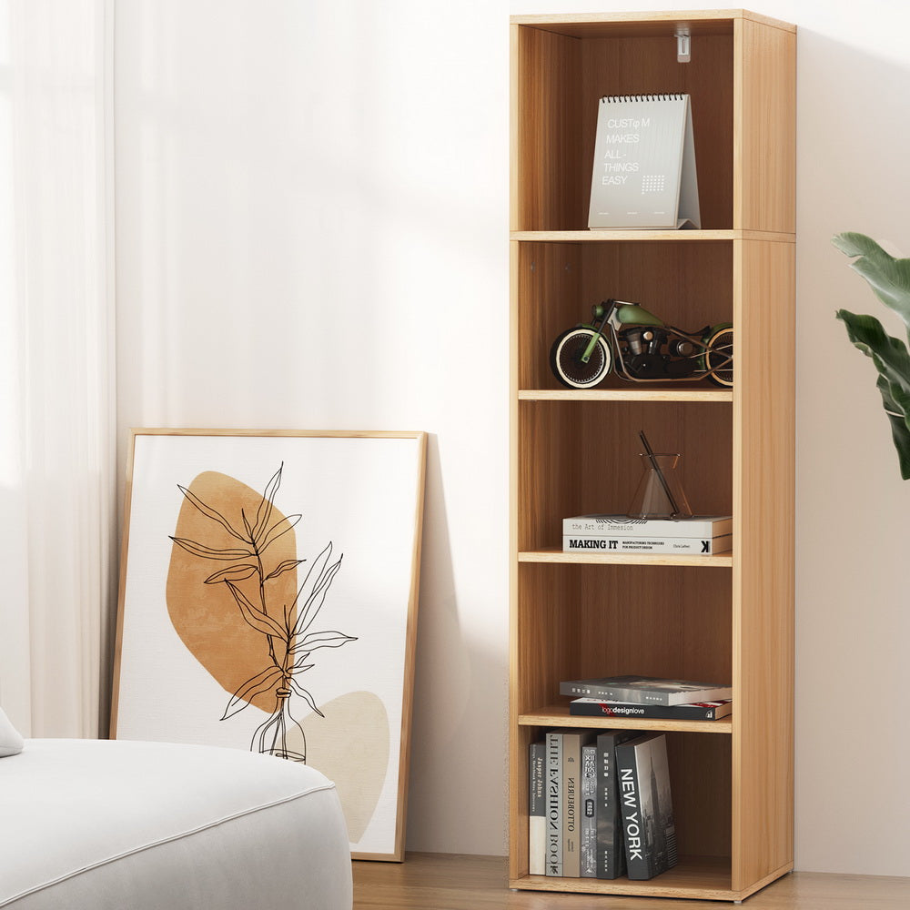Mitcham 5 Tier Bookshelf, Pine