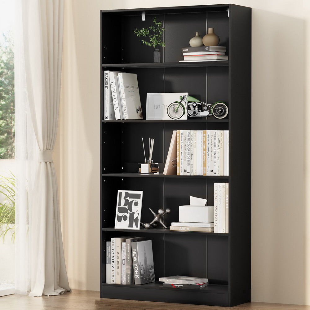 Torrensville 5 Tier Bookshelf, Black