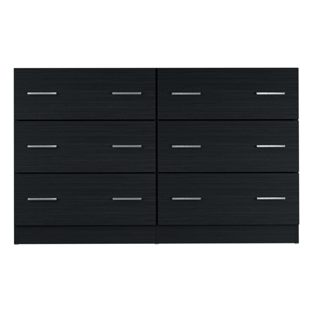Thirlmere 6 Drawer Lowboy, Black