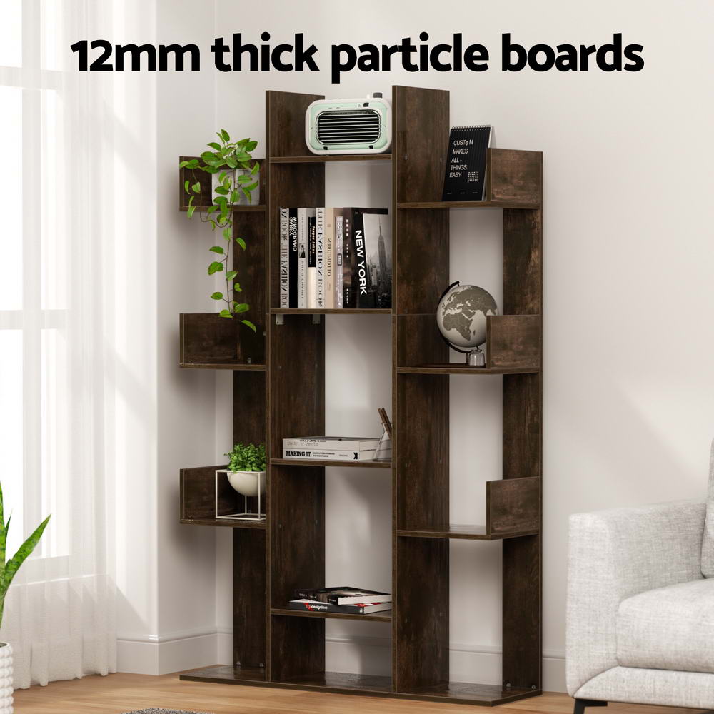 Artiss ROMI Walnut Tree-Shaped Bookshelf