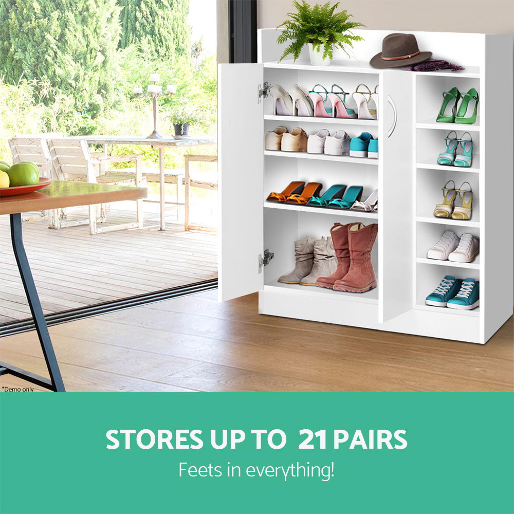 Wickliffe 2 Door Shoe Cabinet, White image 5