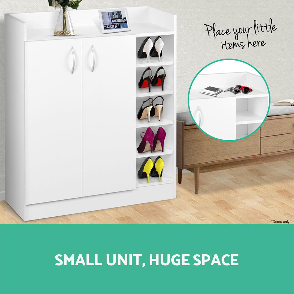 Wickliffe 2 Door Shoe Cabinet, White image 7