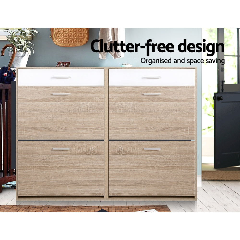Woorndoo 36 Pair Shoe Cabinet, Pine