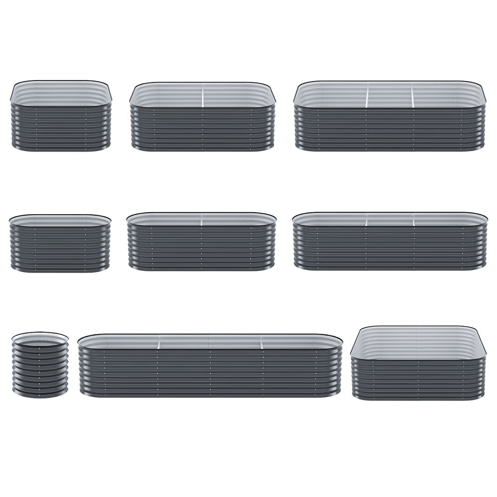 Green Fingers 9-in-1 Modular Raised Garden Bed — 56cm Height, Galvanised Steel — Allure Home Collections