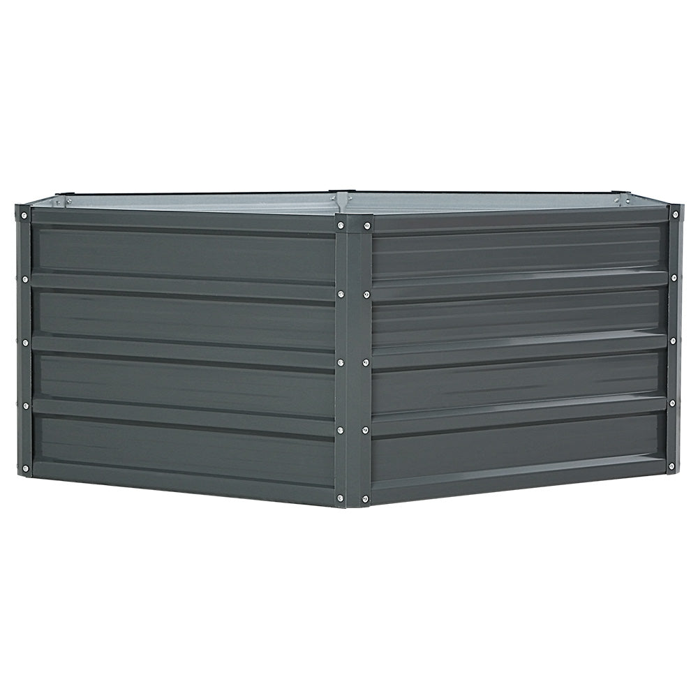 Green Fingers Square Raised Garden Beds — Pack of 2, 130 x 130 x 46cm Galvanised — Allure Home Collections