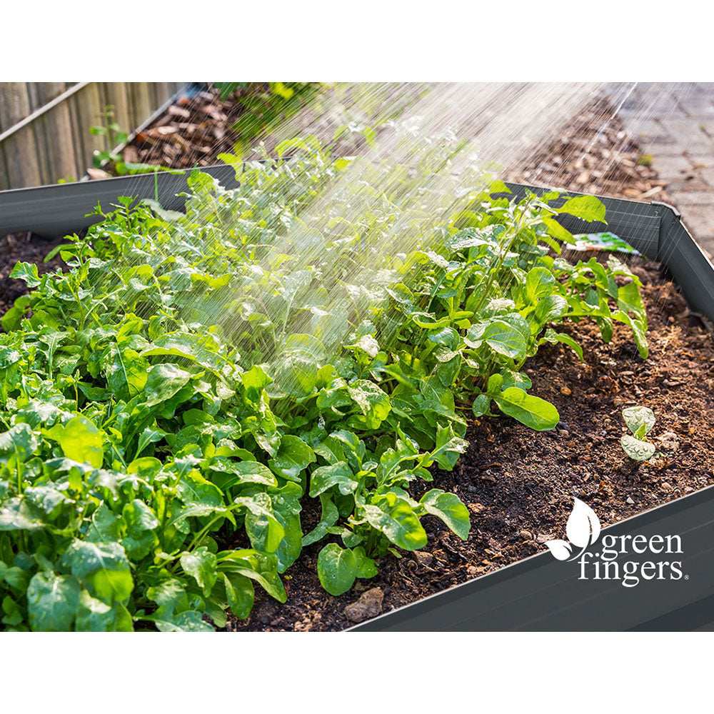 Green Fingers Square Raised Garden Beds — Pack of 2, 130 x 130 x 46cm Galvanised — Allure Home Collections