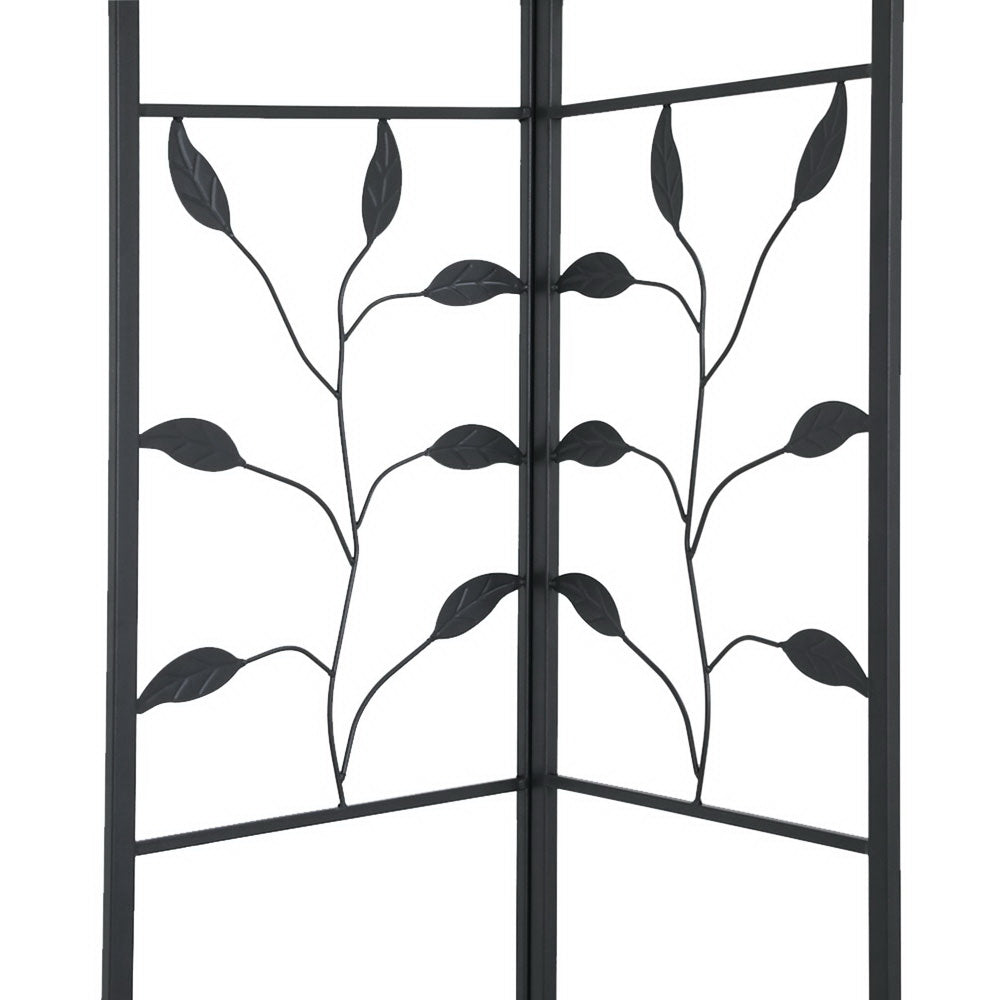 Grey PE canopy roof of the 4 x 3 m iron art garden gazebo