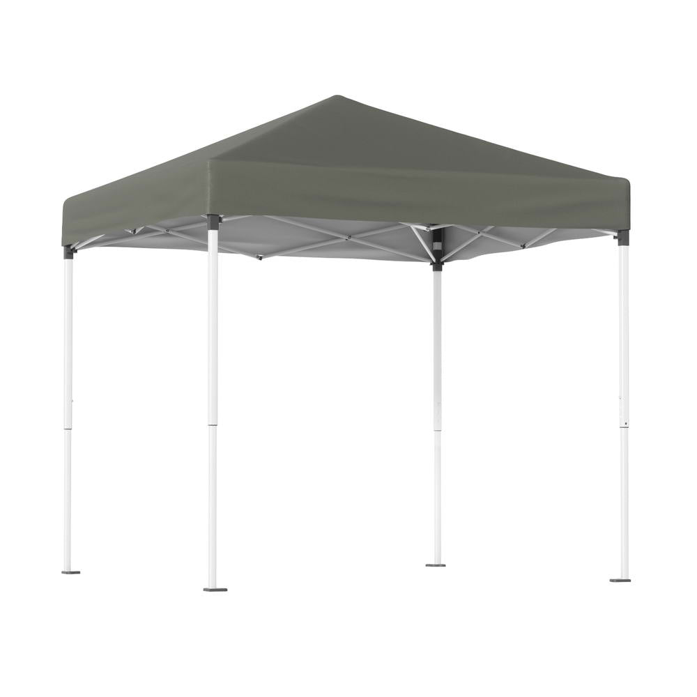 Dimension diagram of the grey 2 x 2 m gazebo and base pods