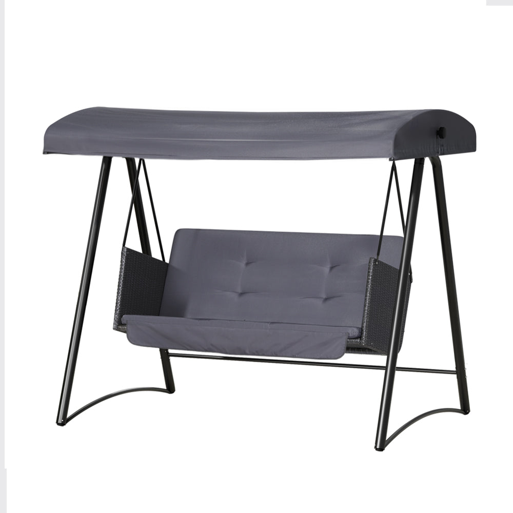 Shell Cove 3 Seater Porch Swing Chair Grey image 7