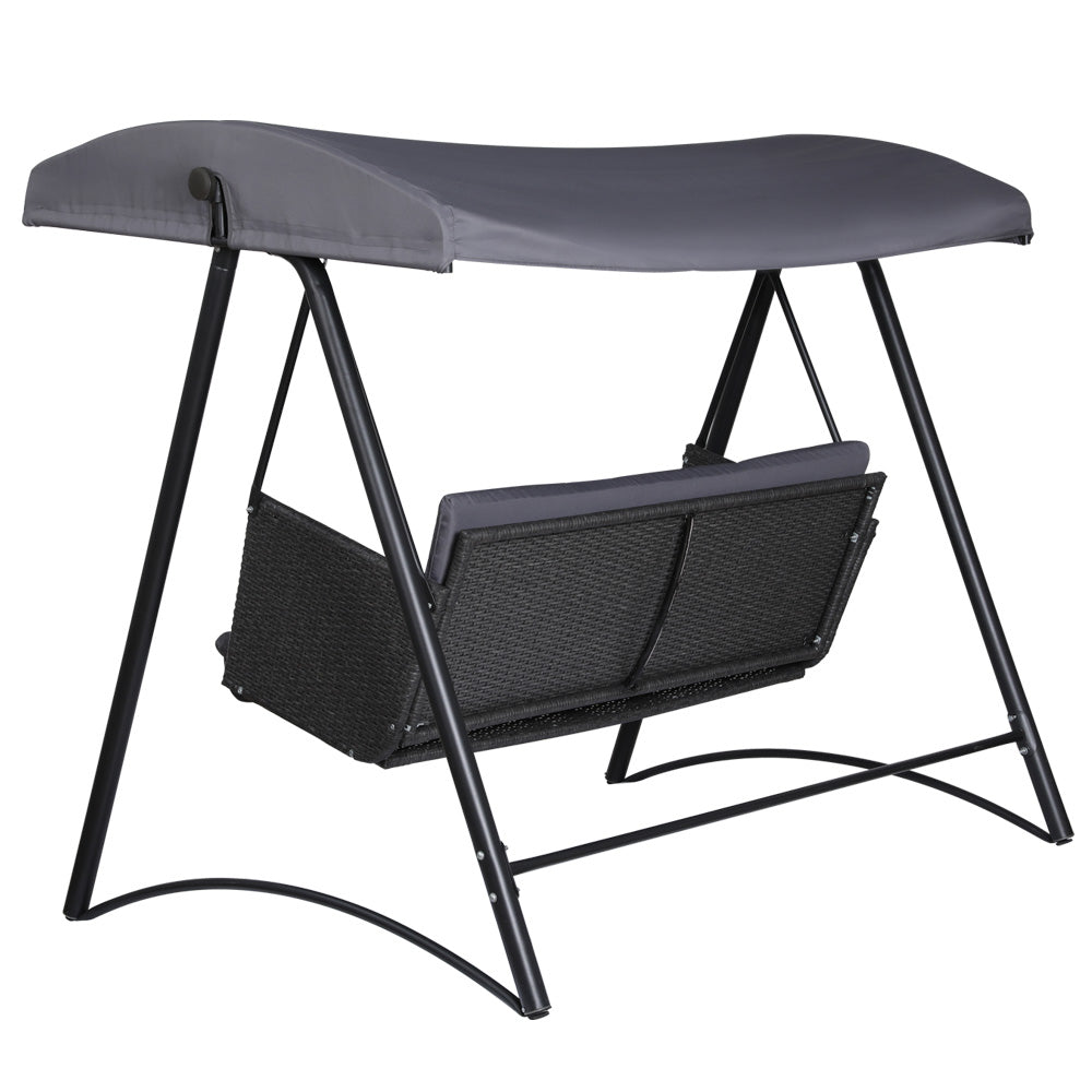Shell Cove 3 Seater Porch Swing Chair Grey image 3