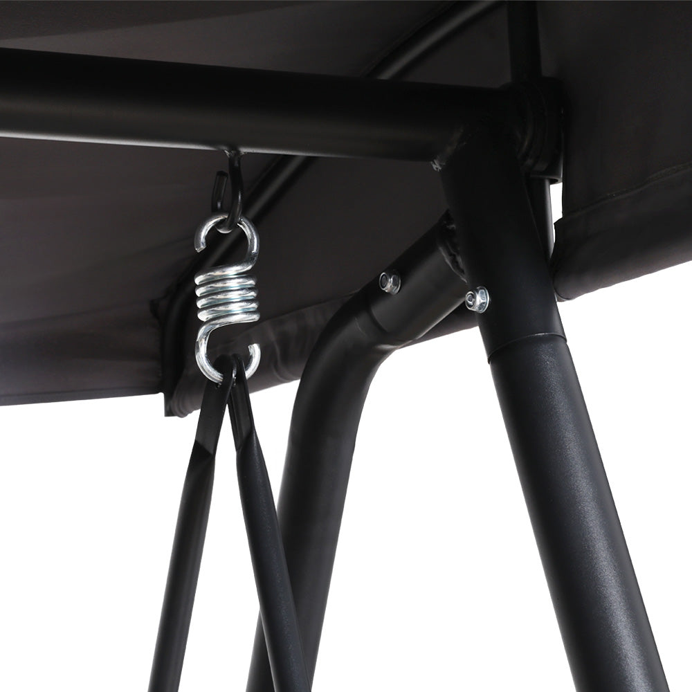 Shell Cove 3 Seater Porch Swing Chair Grey image 4