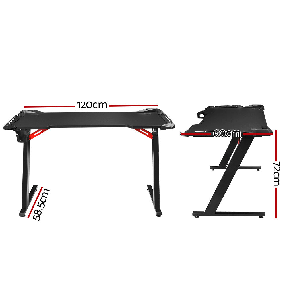 Greenway Gaming Desk, Black 120cm