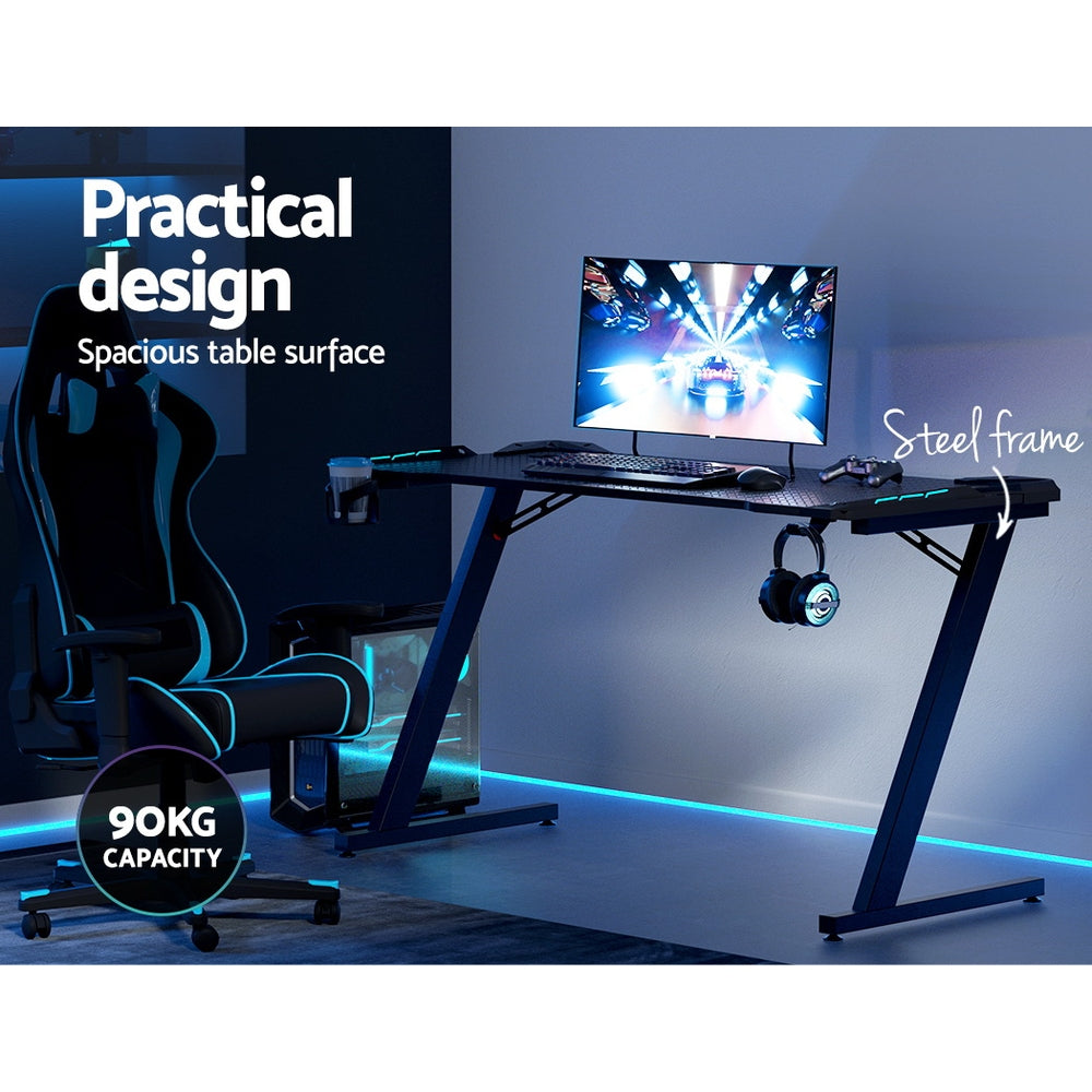 Greenway Gaming Desk, Black 140cm