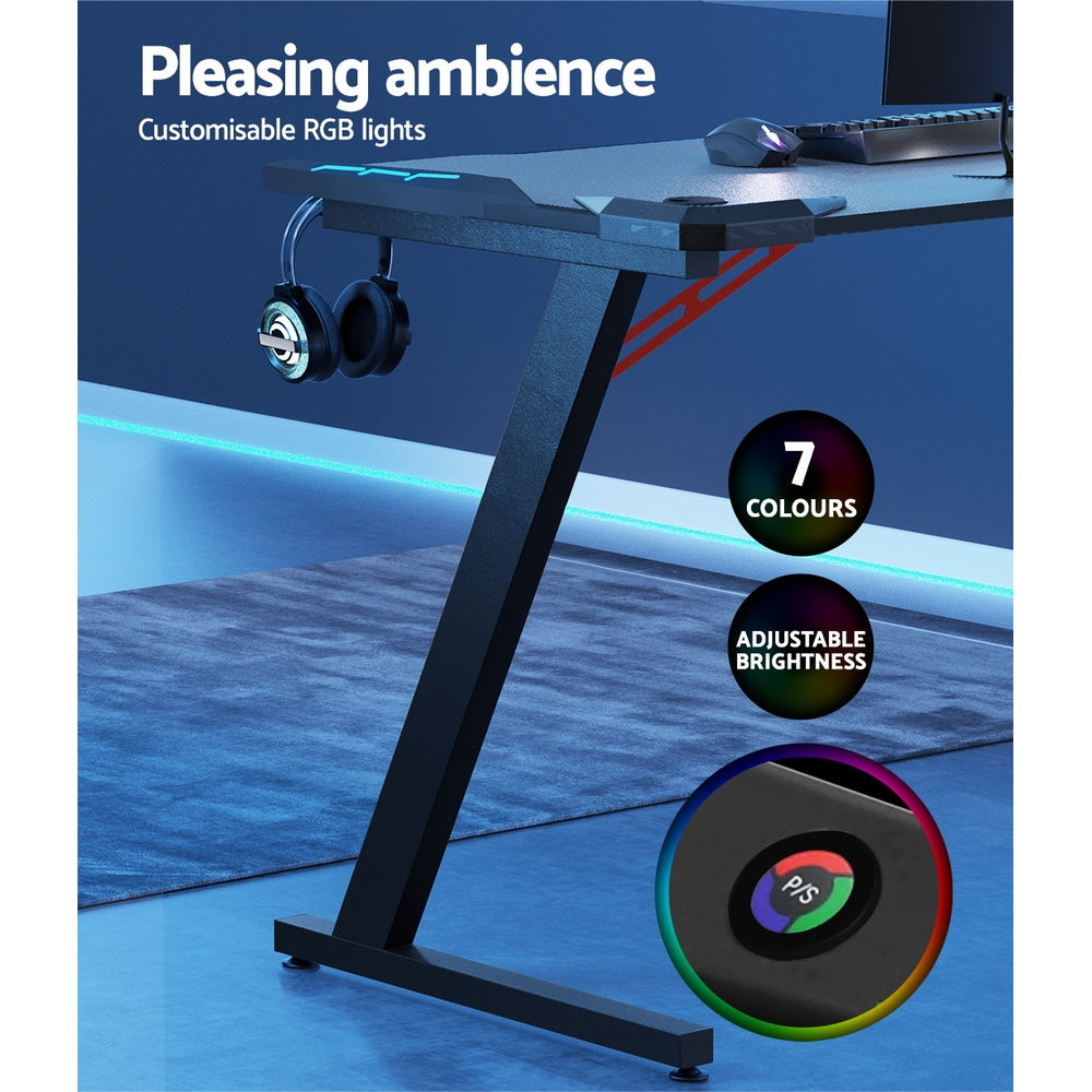 Greenway Gaming Desk, Black 140cm