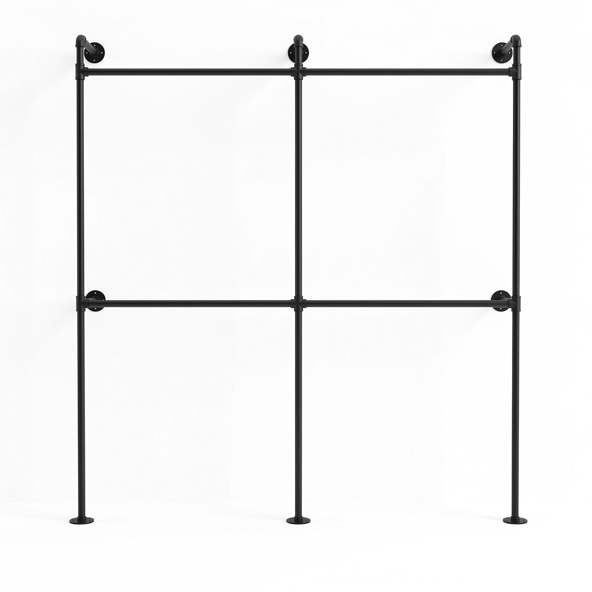 Ocean Grove Industrial Wall Mounted Clothes Rack, Black