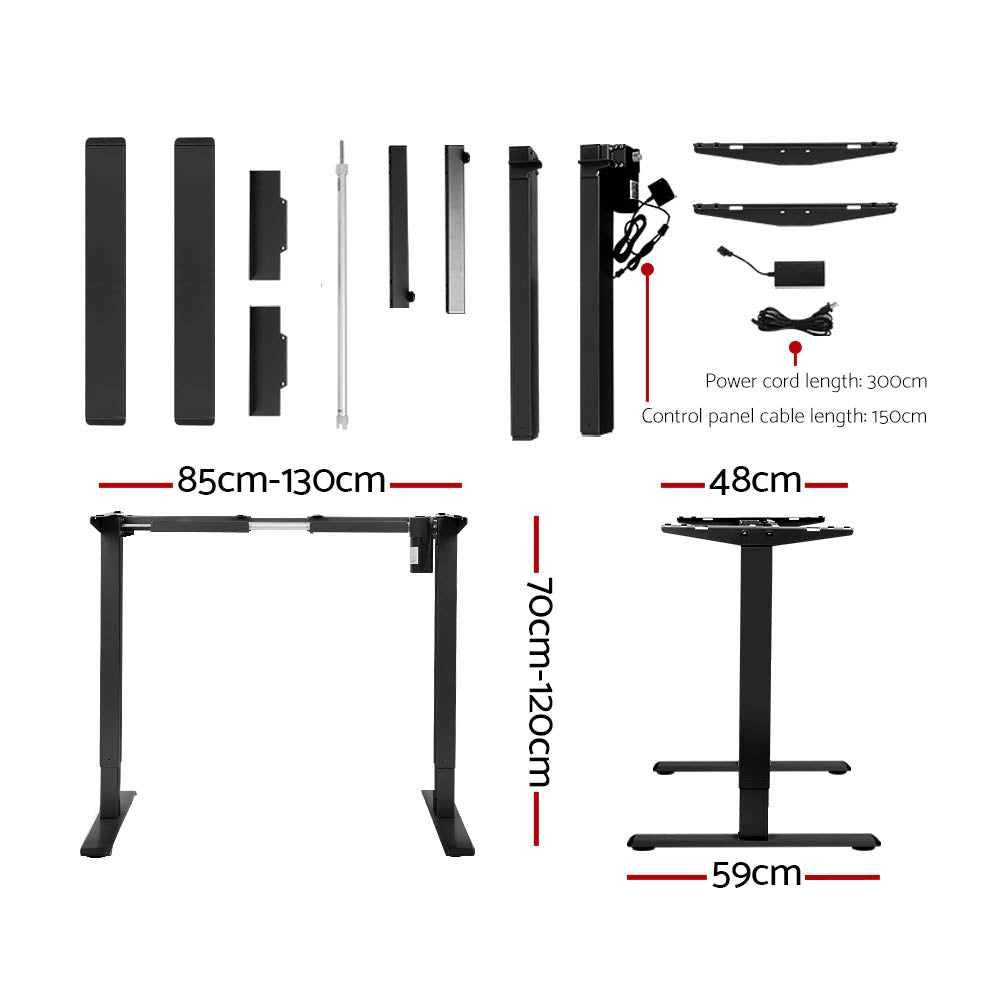 Latham Electric Standing Desk, Oak 140cm