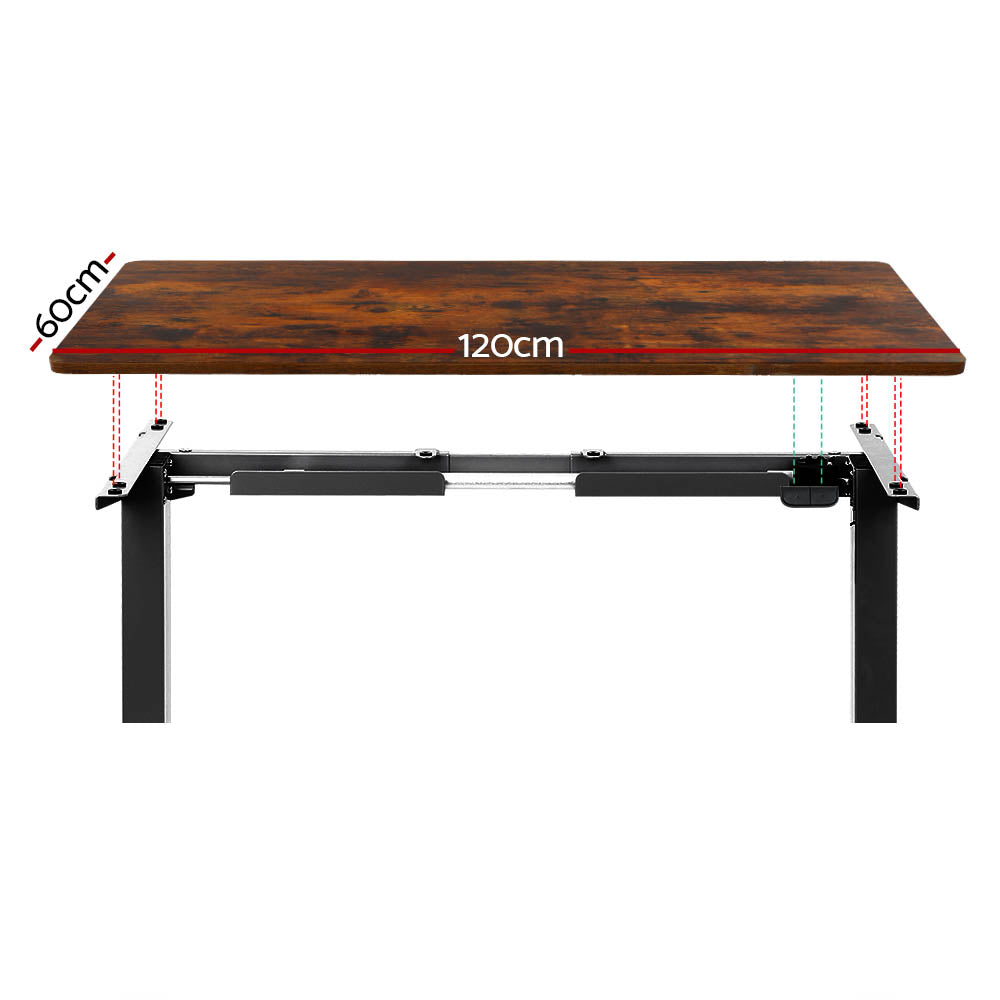 Artiss Motorised Sit-Stand Desk White Oak Walnut or White — Allure Home Collections
