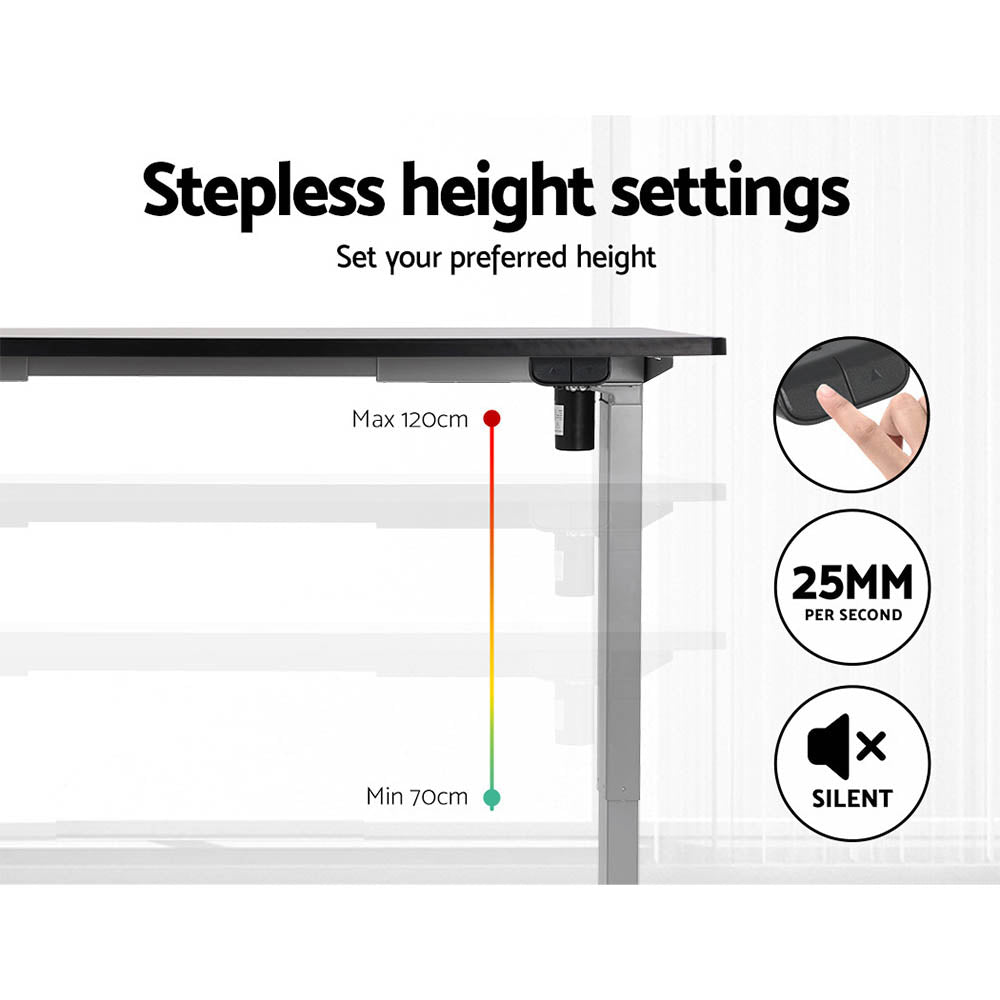 Artiss Motorised Electric Sit-Stand Desk for Home and Office White Oak or Walnut — Allure Home Collections