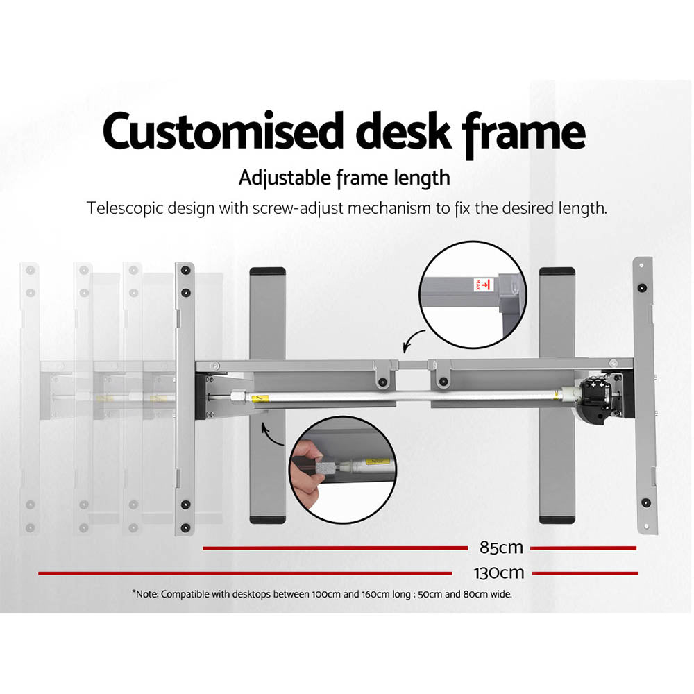 Artiss Motorised Electric Sit-Stand Desk for Home and Office White Oak or Walnut — Allure Home Collections