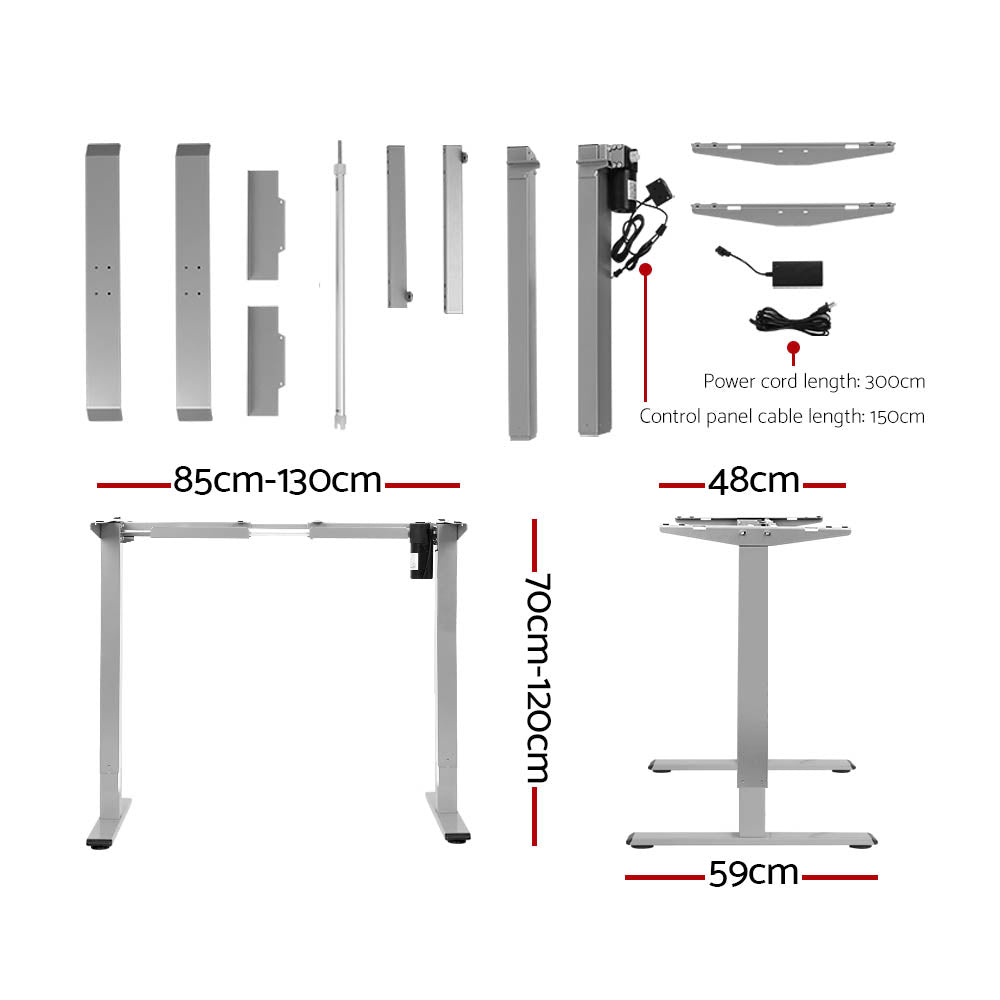 Franklin Electric Standing Desk, Oak 140cm