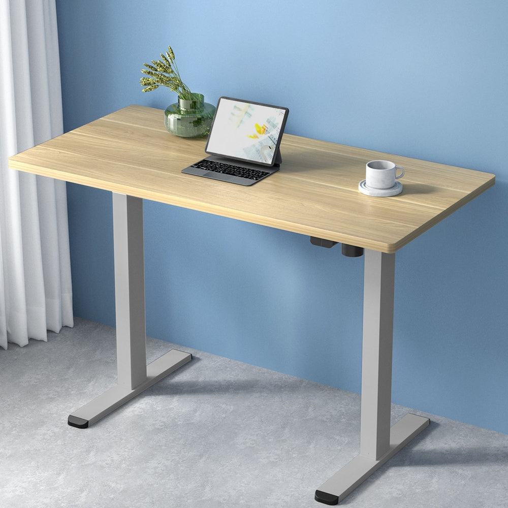 Franklin Electric Standing Desk, Oak 140cm