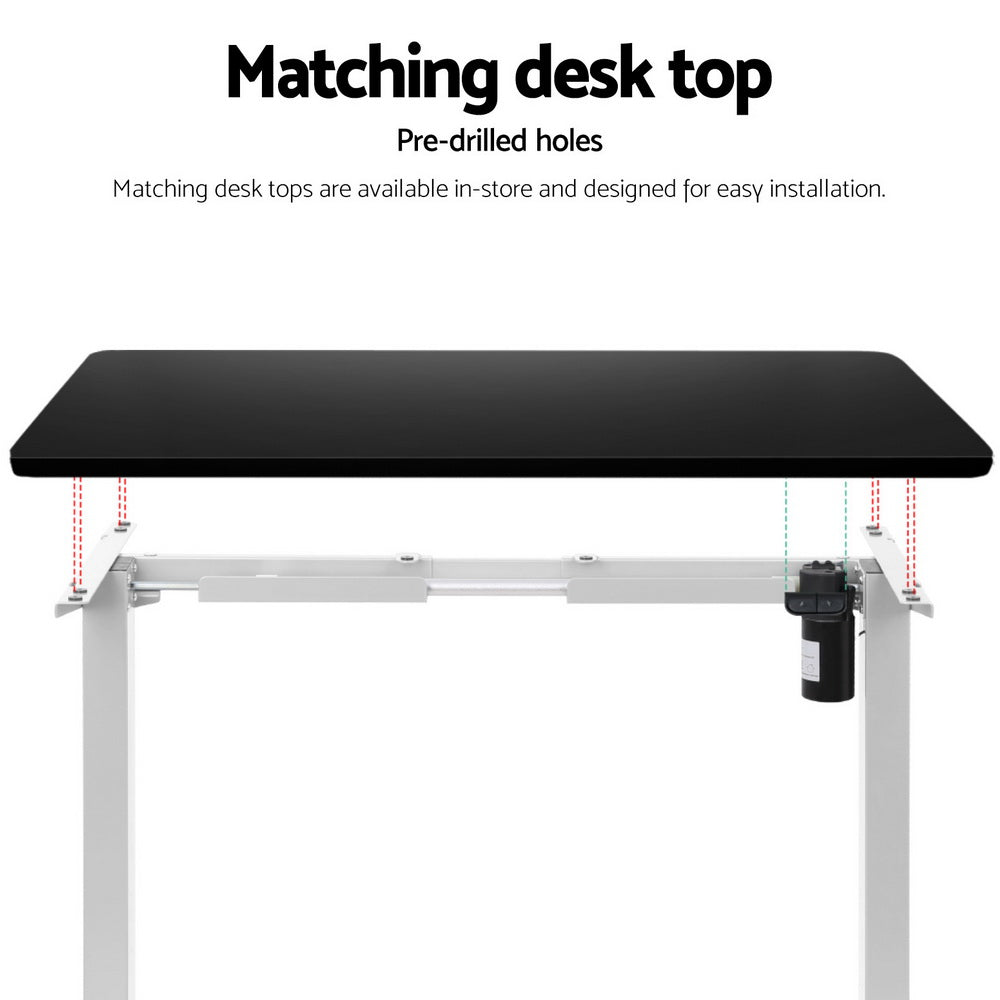 Artiss Electric Height Adjustable Desk Frame 70kg Load Black Grey or White — Allure Home Collections