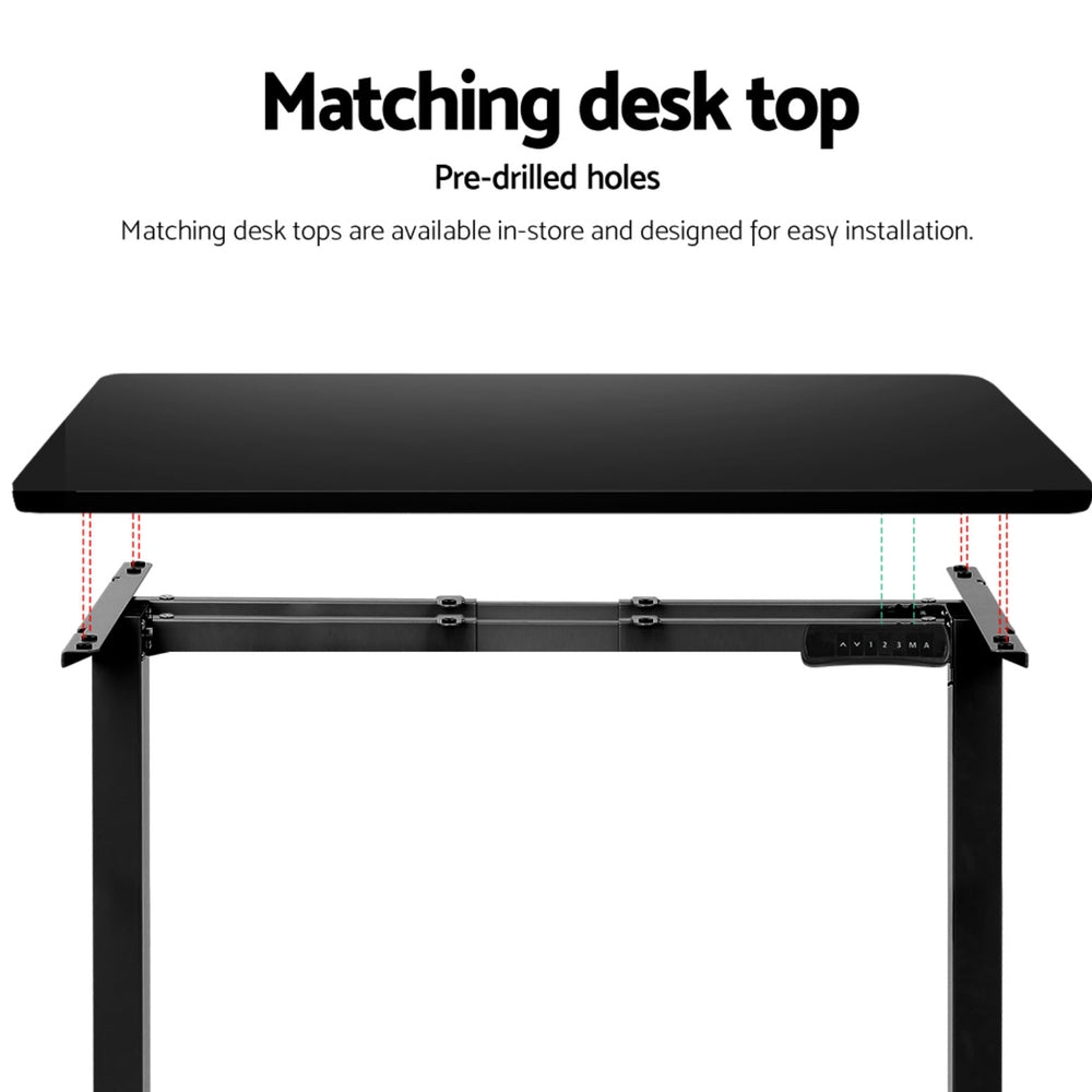 Higgins Electric Standing Desk Frame Only, Black