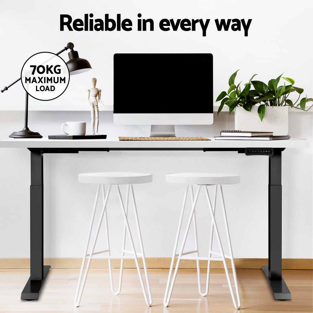 Dickson white standing desk in a home office