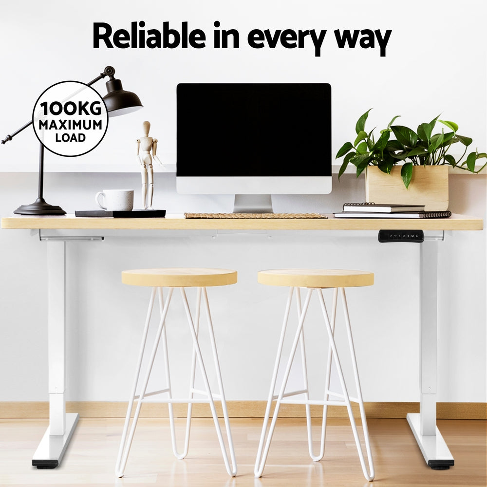 Harrison Electric Standing Desk, Oak 120cm
