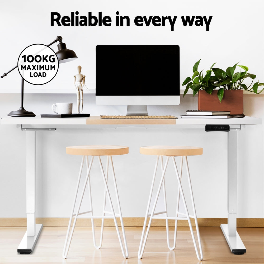 Scullin Electric Standing Desk, White 140cm
