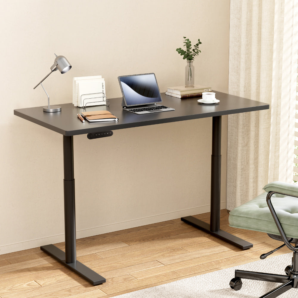 O'Connor black standing desk in a home office