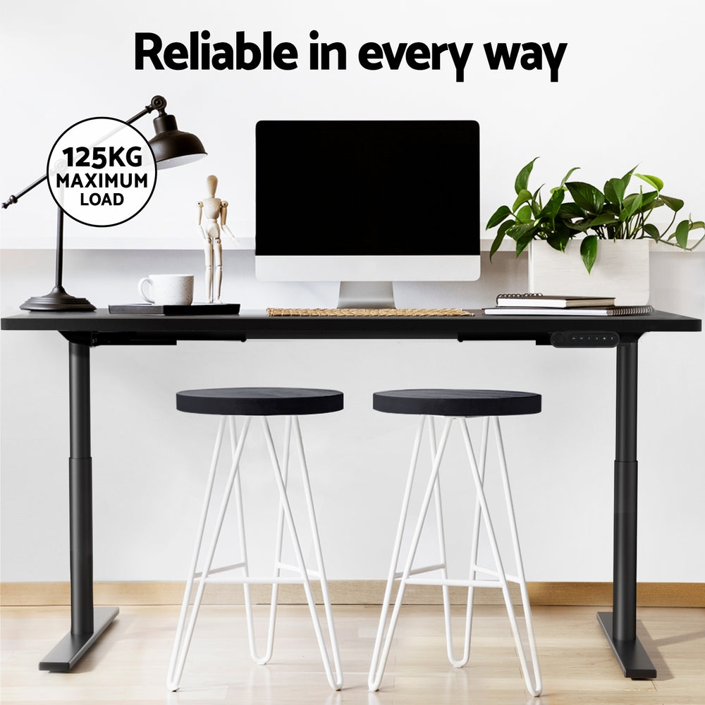 O'Connor black standing desk in a home office