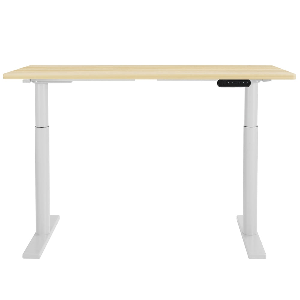 O'Connor white oak standing desk in a home office
