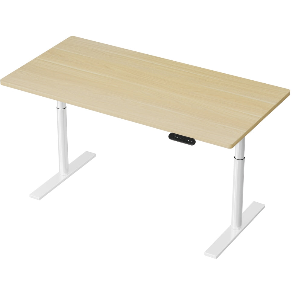 O'Connor white oak standing desk in a home office