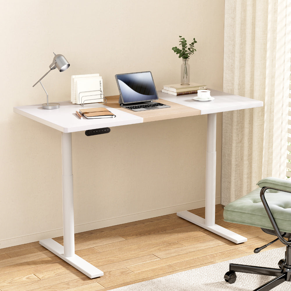 Artiss Dual Motor Sit-Stand Desk Black or White Oak — Allure Home Collections