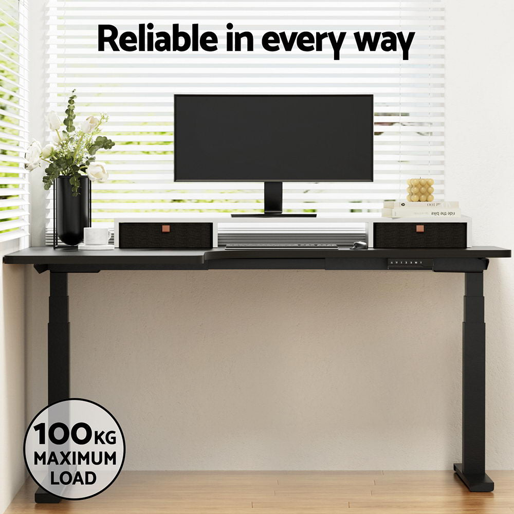 Florey Electric Standing Desk, Black 160cm