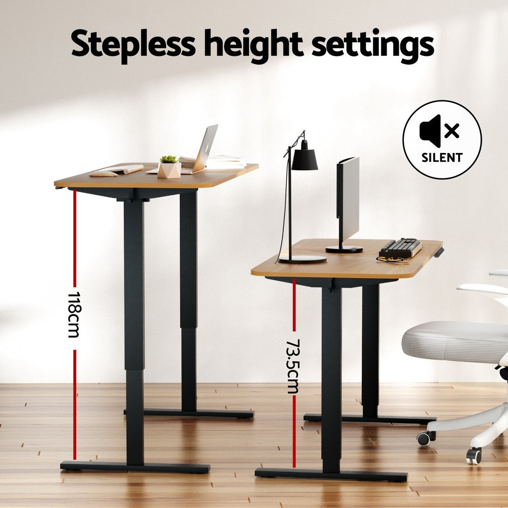 Mawson Electric Standing Desk, Oak 140cm