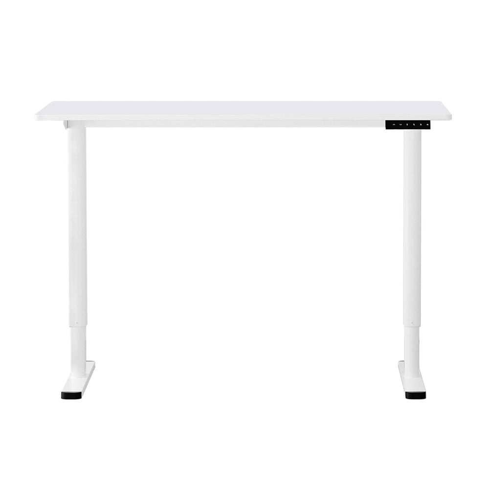 Holder white standing desk in a home office