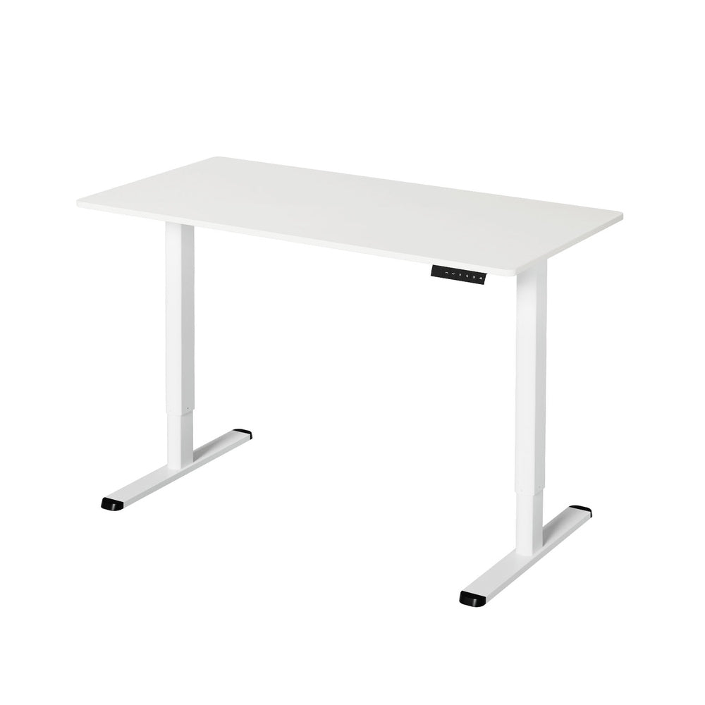 Holder white standing desk in a home office