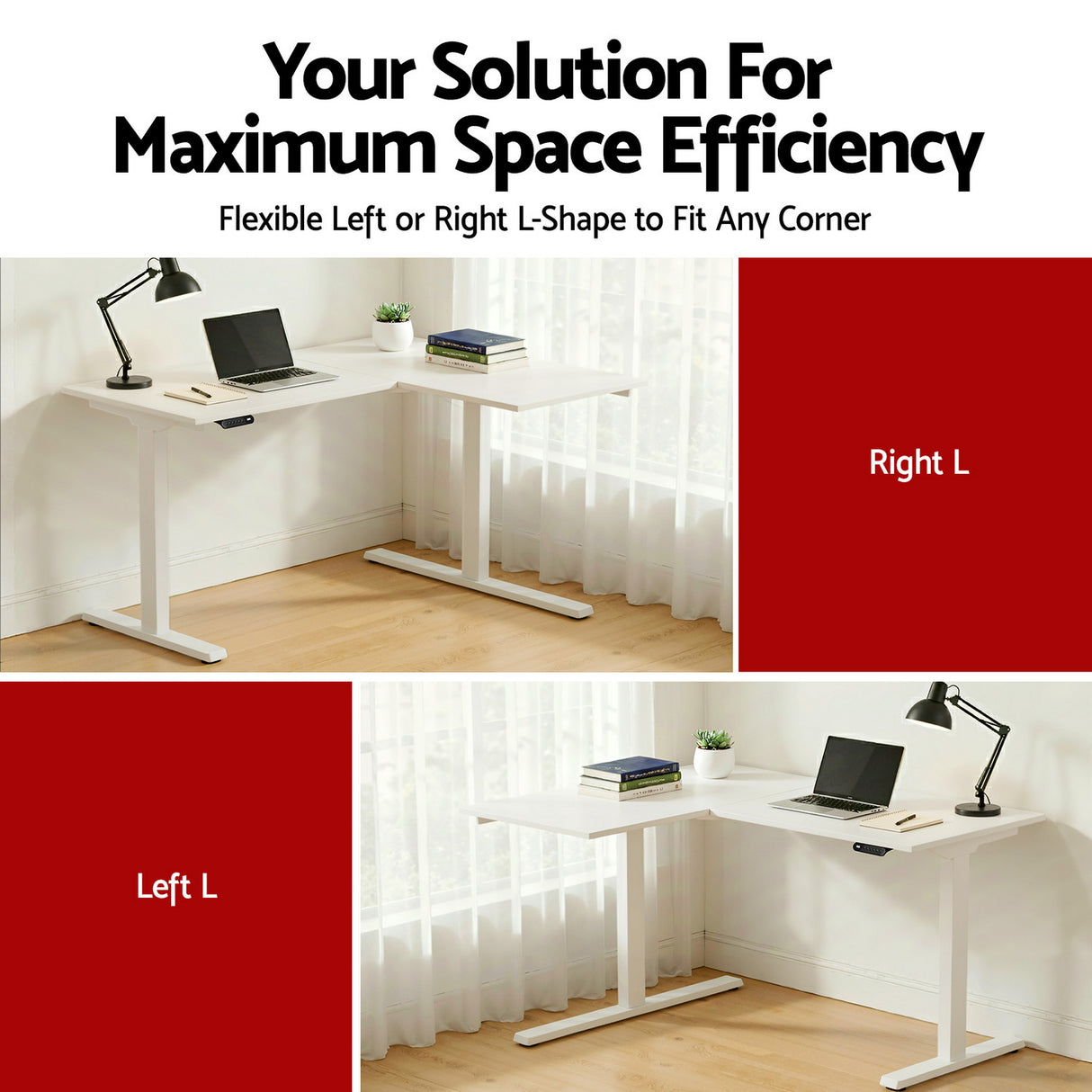 Conder Electric Standing Desk, White 140cm