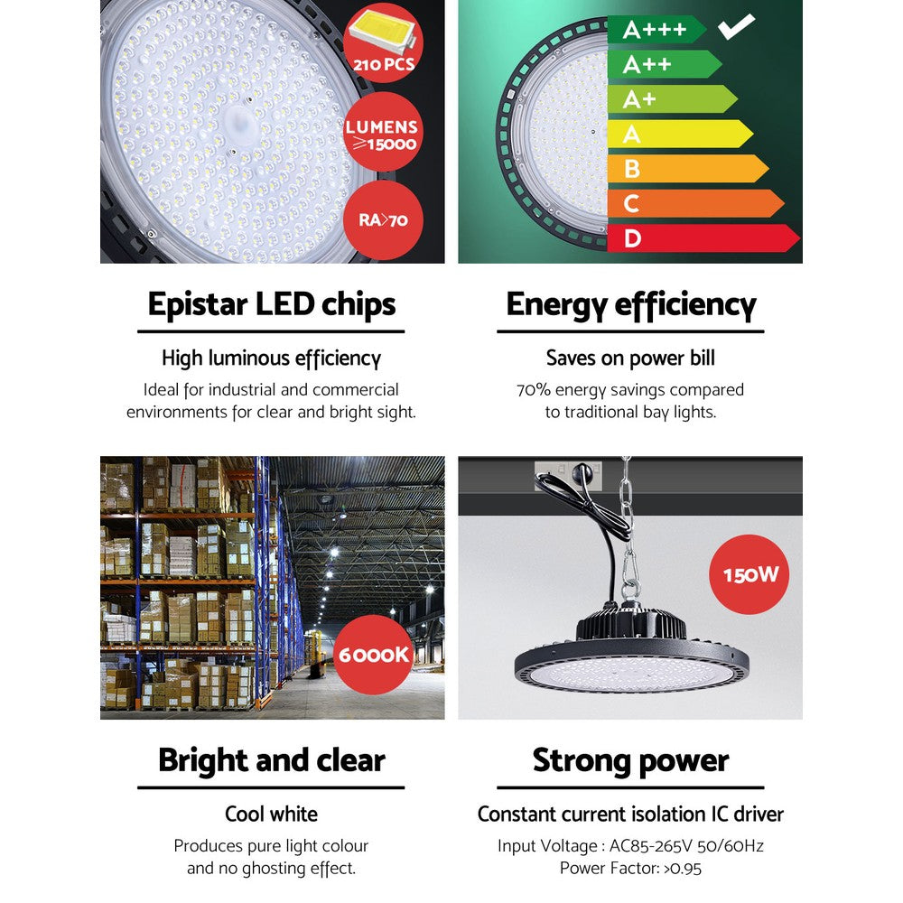 Leier 150W UFO LED High Bay Light — Industrial Workshop and Warehouse — Allure Home Collections