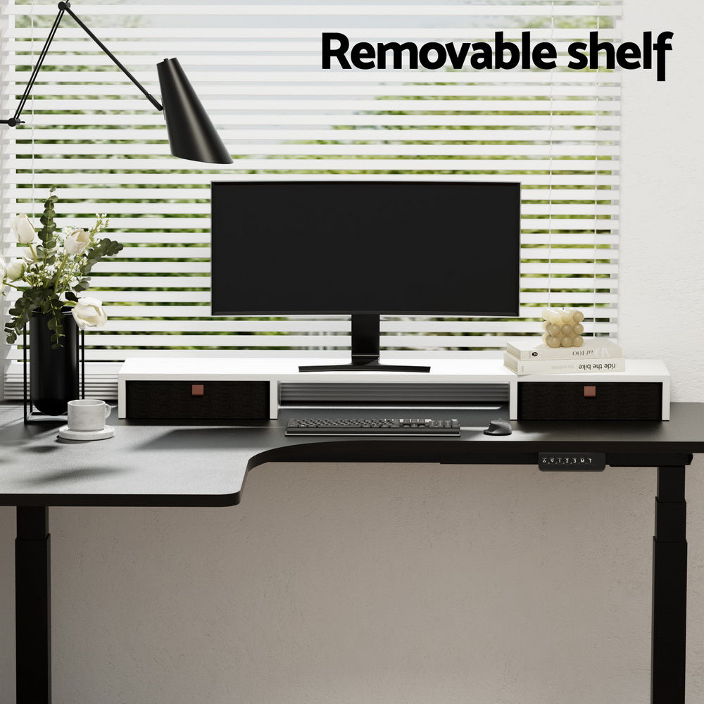 Artiss 120cm Desktop Storage Rack with Removable Bookshelf for Standing Desks — Allure Home Collections