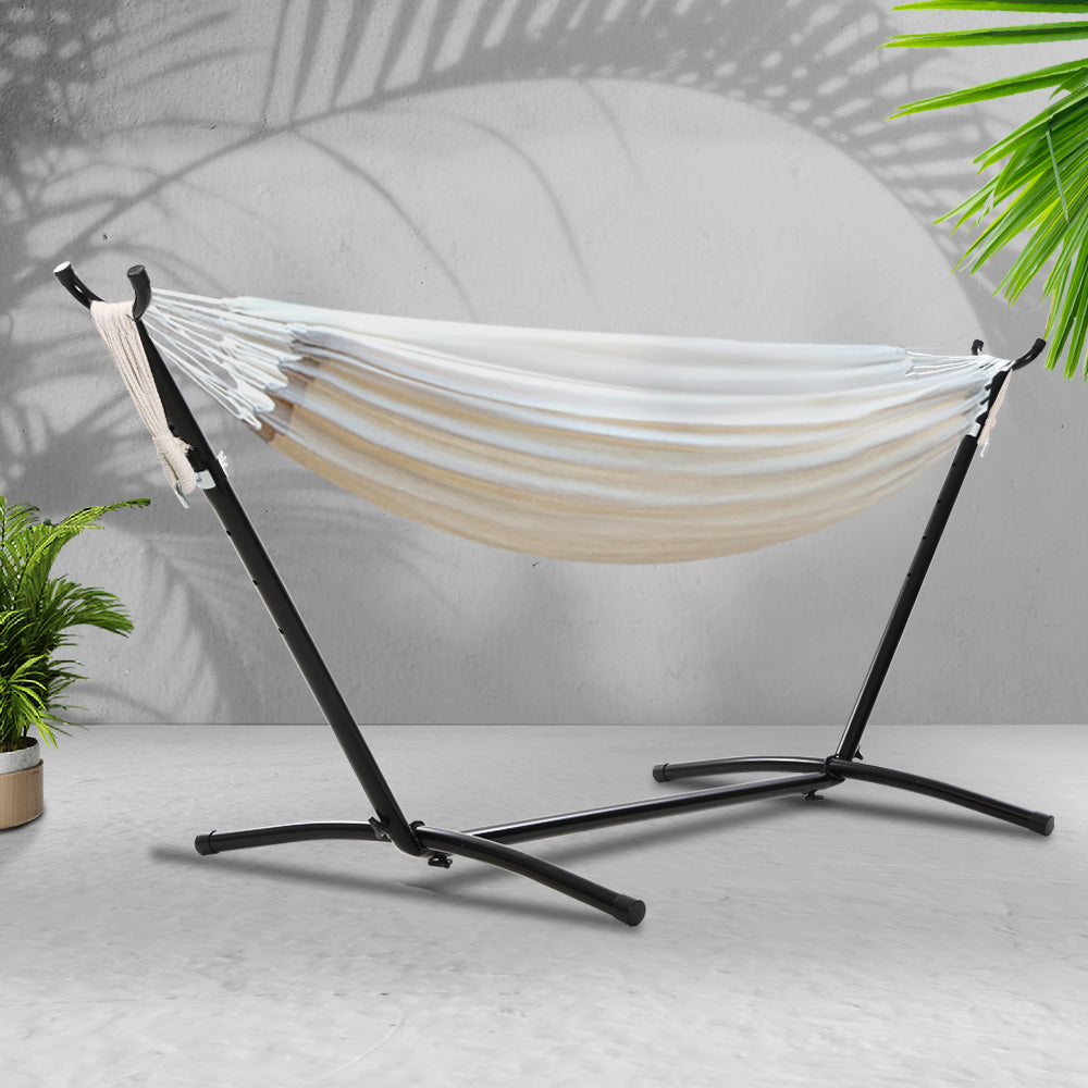 Reedy Creek Outdoor Hammock with Stand, Cream