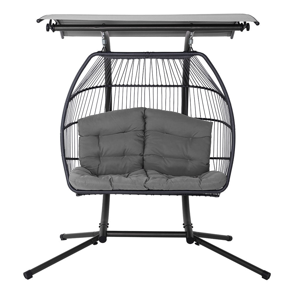 Milton Hanging Egg Chair, Dark Grey