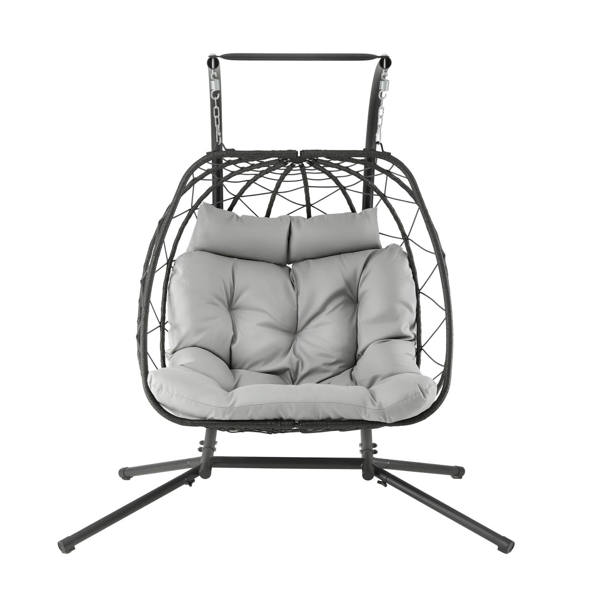 Kalaru 2 Seater Hanging Egg Chair Dark Grey image 3